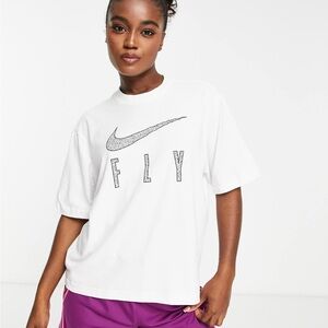 Nike Basketball Fly Swoosh boxy t-shirt in white